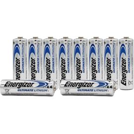 lbgwp60-Energizer Ultimate Lithium Pack De 10 Piles Aa, L91, Longue Durée Pour Appareils À Haute Consommation, Plus Léger Et 20 Ans De Durée De Vie
