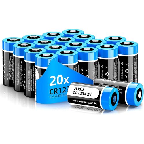 Piles Cr123A, 20 Piles Lithium Cr123A/Cr123/Cr17345 3V 1600Mah Jetables, Piles Spéciales Pour Petits Appareils Électroniques, Longue Durée De Vie, Hautes Performances-Pas Pour Arlo