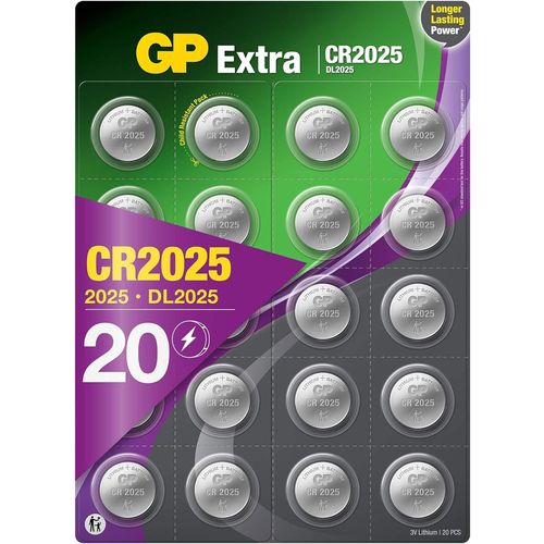 lbgwp60-Piles Cr2025 - Lot De 20 Piles | Extra | Batteries Cr 2025 Lithium 3V - Longue Durée Et Haute Performance Pour Dispositifs Médicaux Et Portables, Balances Et Porte Clés