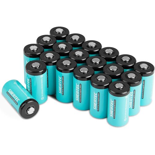 ASON-20 Piles Piles Cr123A Lithium 3V 1600Mah Cr123A Cr17345 Batterie Lithium Jetable,Pour Instrumentation Intelligente,Appareil Numérique Jouets Microphone