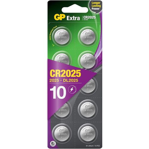 CHECARZHN--NO1-Piles Cr2025 - Lot De 10 Piles | Extra | Batteries Cr 2025 Lithium 3V - Longue Durée