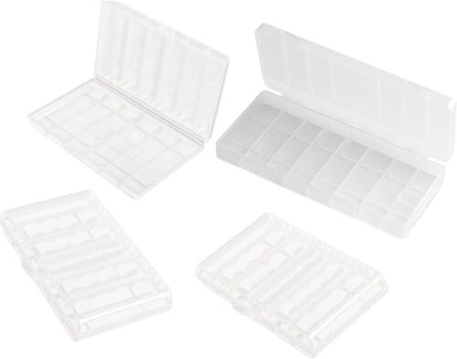 4 Pièces Boite Rangement Piles pour Piles AA, AAA, Boîte de Support de Boîtier de Stockage de Piles Portable Pouvant Contenir 6 Piles AA ou 8 Piles AAA, Isolated Wet Proof Dust Proof