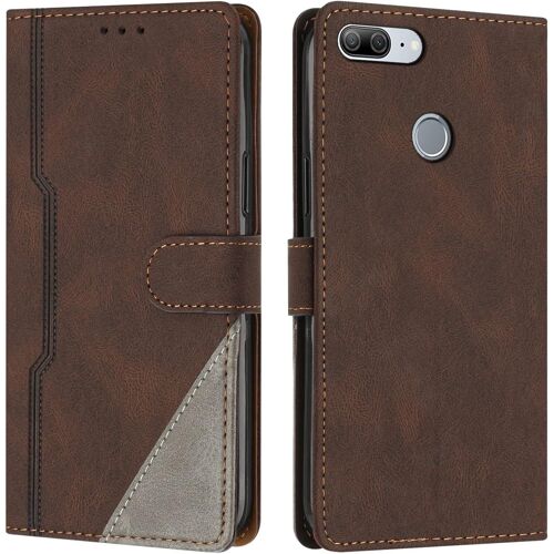 KAL-Coque Pour Huawei P Smart 2018 / Enjoy 7S / Honor 9 Lite, Housse En Cuir Pu Portefeuille, Etui De Protection À Rabat Magnétique Coque Pour Huawei P Smart 2018 / Enjoy 7S / Honor 9 Lite, Marron