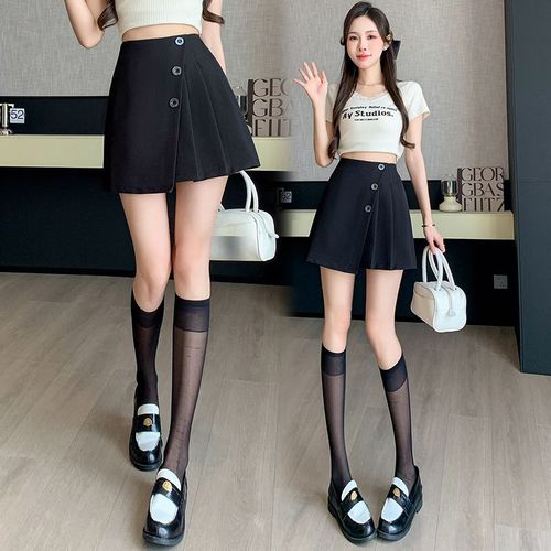 Jupe De Costume Printemps Et Été Grande Taille Jupe Plissée Irrégulière Jupe Courte Polyvalente Mince Jupe Trapèze Jupe Hanche