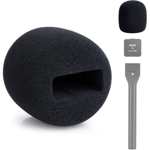 Bonnette Micro Anti Pop Rode Wireless GO II/Pro sans Fil-Wireless GO Mousse Micro pour Rode Interview GO Adaptateur Portable,Interview GO Filtre anti-pop Anti Bruit Filtre en Mousse.[J139]