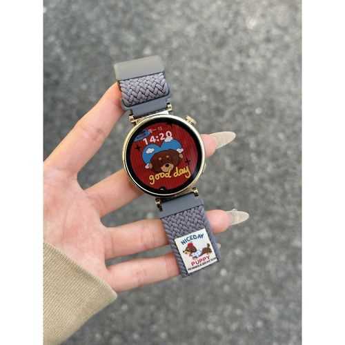 Teckel Ventouse Magnétique Adapté Pour Huawei Watch Gt4 Bracelet Gt3 Tissage Gt2 Élastique Watch4 Xiaomi Automne Et Hiver Gt5-Teckel - Gris - Compatible Avec [Huawei Gt2 (42 Mm)] 20 Mm