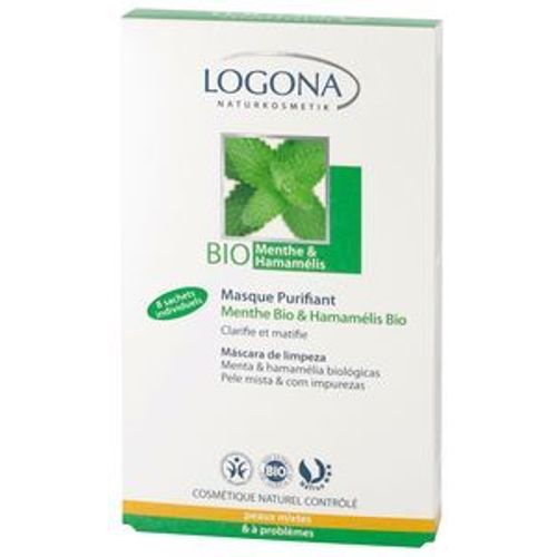 Lot De 8 Masques Purifiants Menthe Bio & Hamamélis Bio - Logona 