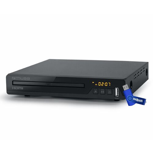 Lecteur DVD Muse M-55 DV - USB, sortie HDMI/R.C.A/composite/Coaxiale - FULL HD, Mp3, JPEG Xvid - Ecran LED+ clé USB 32gigas