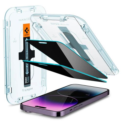 Spigen Protection D'écran En Verre Trempé Glastr Privacy Applicator Iphone 14 Pro Max