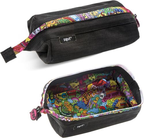 Lenny Trousse|Trousse À Crayons Grande Capacité|Etui À Crayon Pour L'école,Le Collège Et Le Bureau (Noir)