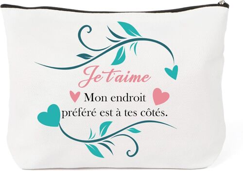 Cadeau Couple Anniversaire Femme Trousse De Toilette Voyage Cadeaux Amour Femme Cadeau Meilleure Amie Amoureux Cadeau D'amour Copine Amitié Cadeau Fete Des Grand Mere Saint Valentin Mariage Noel
