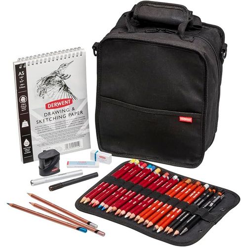 ERYI-Carry-All Bag - Sac Pour Crayons & Accessoires De Dessin, Sac De Dessinateur, Qualité Professionnelle, Boîte À Crayons Incluse, Coloris Noir (2306220)