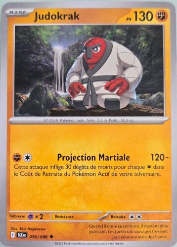 Carte Pokémon Judokrak 050/086 Ev10.5 Foudre Noire Blk Ecarlate Et Violet
