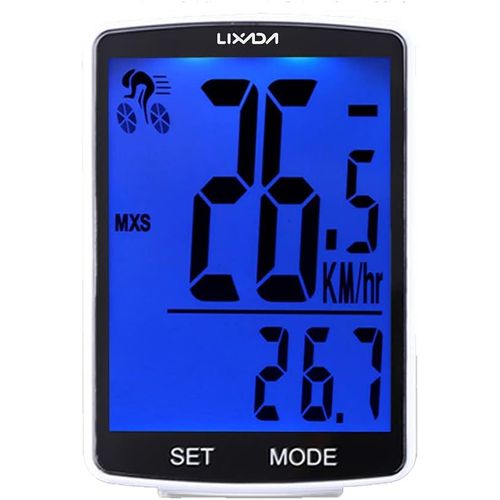 Compteur De Vélo Sans Fil Avec 2.8 Pouce Multifonctionnel Français Rétroéclairage Lcd Hd D'affichage De L'écran Ipx6 Étanche Ordinateur De Vélo Chronomètre De Température Mesurable 80 * 54.5mm.[I993]