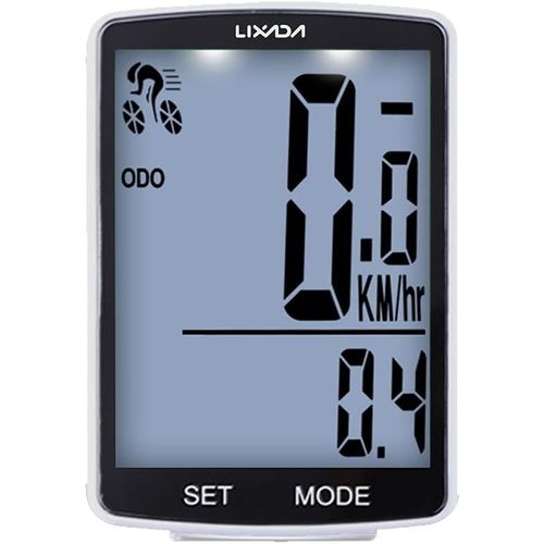 Compteur De Vélo Sans Fil Avec 2.8 Pouce Multifonctionnel Français Rétroéclairage Lcd Hd D'affichage De L'écran Ipx6 Étanche Ordinateur De Vélo Chronomètre De Température Mesurable 80 * 54.5mm.[I991]