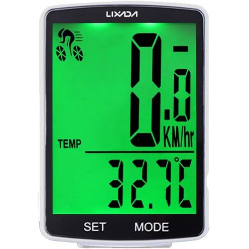 Compteur De Vélo Sans Fil Avec 2.8 Pouce Multifonctionnel Français Rétroéclairage Lcd Hd D'affichage De L'écran Ipx6 Étanche Ordinateur De Vélo Chronomètre De Température Mesurable 80 * 54.5mm.[I992]