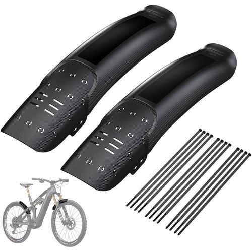 Lot De 2 Garde-Boues Anti-Éclaboussures Pour Vtt Mudguard Avec 12 Serre-Câbles,Protection Anti-Éclaboussures,Garde-Boue Pour Roues De 26"",27,5"",29"" (L)