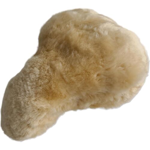 Housse De Selle De Vélo En Peau D'agneau-Housse De Selle De Vélo En Laine D'agneau Mérinos-Housse De Siège D'hiver Chaude (Beige,27 X 24,5 Cm (Taille S))