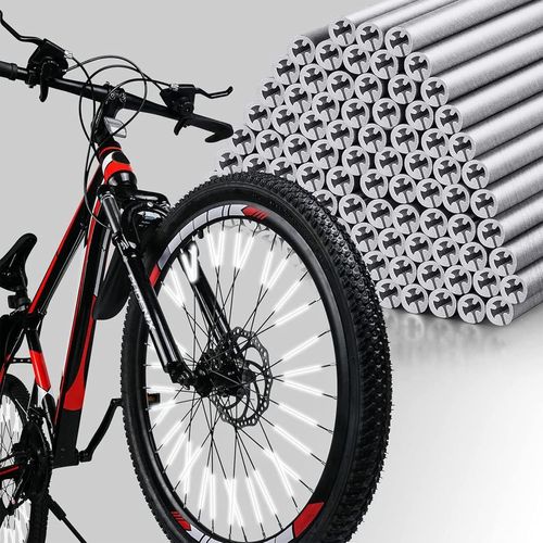 72pcs Réflecteurs De Rayons,Réflecteur De Roue De Bicyclette Rayons,360° Visibilité Et Montage Facile,Réflecteur De Rayon De Vélo,Réfléchissants Pour Tous Les Rayons De Vélo Standard