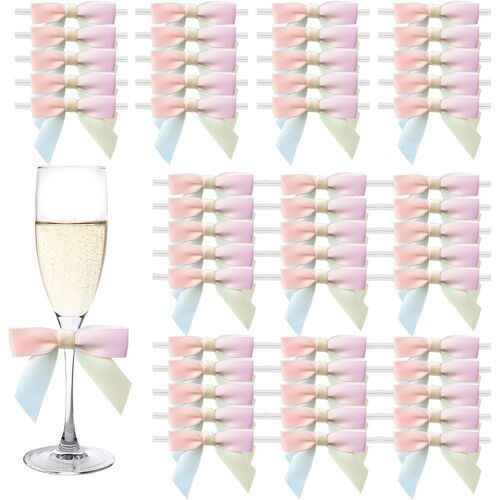 Lot de 50 noeuds pour Cadeaux de Noël,Mariages et emballages Cadeaux (Multicolore)