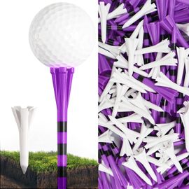 Lot De 100 Tees De Golf En Plastique Incassable De 80 Tees Avec 20 Tees En Fer Mélangés,Durables,Longs Et Courts Pour Tirs En Fer Réduisant La Friction.[B1121]