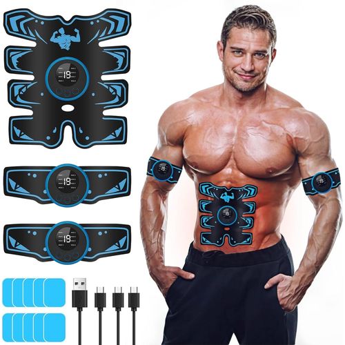 Electrostimulateur Musculaire,Ems Ceinture Abdominale Electrostimulation,Abs Stimulator For Men Women,8 Modes & 19 Intensités,Usb Rechargeable,Pour Abdominaux/Bras/Jambes