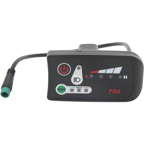 Panneau D'affichage De Puissance Led Pour Vélo Électrique,Compteur D'affichage De Puissance Led Pour Vélo Électrique En Plastique Avec Connecteur Mâle Étanche 790 5p Pour Guidon De 22,2 Mm.[B1519]