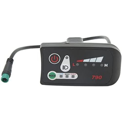 Panneau D'affichage De Puissance Led Pour Vélo Électrique,Compteur D'affichage De Puissance Led Pour Vélo Électrique En Plastique Avec Connecteur Mâle Étanche 790 5p Pour Guidon De 22,2 Mm.[B1518]