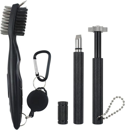 3 Pièces Brosses De Nettoyage Pour Clubs De Golf,Lame Prune,Lames De Nettoyage Simples Et Têtes De Brosse Double Face Pour Le Nettoyage Des Rainures En U Et En V Sur Les Clubs De Golf..[B1142]