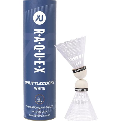Volants De Badminton En Plumes De Nylon Tube De 6 Volants En Liège Naturel-Trois Options De Vitesse-Volants Blancs Ou Jaunes ¿Volants De Badminton Durables Pour L'intérieur Et L'extérieur.[B1539]