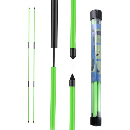 Lot De 2 Bâtons D'alignement De Golf,122,5 Cm Bâtons D'aide À L'entraînement De Golf Avec Tube De Rangement,Bâton De Pratique De Correcteur De Golf Pliables,Stick Alignement Golf
