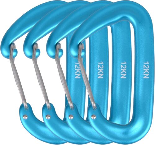 Mousquetons 12kn Mousquetons Avec Ressort 4 Pièces Petit Mousqueton En Forme D Léger Pour Porte Clé Camping Randonnée Sac À Dos.[B1470]