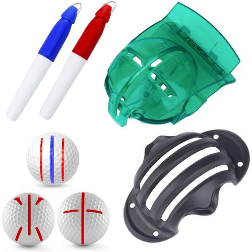 2/4 Pièces Modèle De Liner De Balle De Golf Kit D'alignement De Golf Avec Stylos Marqueurs,Rails Maximum,Gabarit,Outils De Marquage De Balle Accessoires.[B1485]
