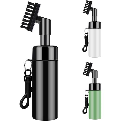 3Pcs Club de Golf de Groove Brosse de Nettoyage avec Construit-dans le Pulvérisateur d'Eau et le Crochet, le Golf Club de Groove Brosse de Nettoyage, Balle de Golf, l'aspirateur Extrudé Bouteille d'Eau, le Golf de Cadeau pour les Hommes