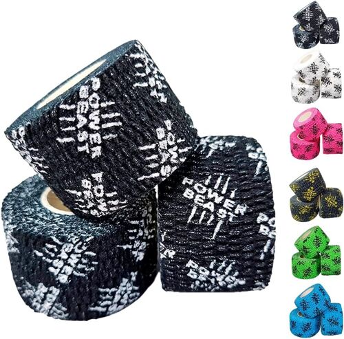 3x Sport Tape Crossfit,Strap Doigt,3 Rouleaux Cohesive Tape Elastique,Hook Grip Tape Coton Résistant À La Transpiration,Respirant,Haltérophilie,Crossfit,Callisthénie..[B183]