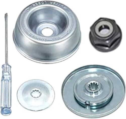MEVRONISSHOP-5 Pièces Kit Ecrou Tete debroussailleuse Universelle, Kit Fixation écrou Lame Boîte, Accessoires Boîte de Vitesses en Métal, Pieces Detachees pour Debroussailleuse et Tondeuses à Gazon(A