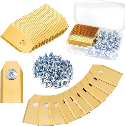 MEVRONISSHOP-Lame Robot Tondeuse 45 Lames de Tondeuses Lames de Rechange Universelles Couteau de Rechange Adapté à Toutes les Tondeuses à Gazon Robotiques Husqvarna Automower, Gardena, Yardforce