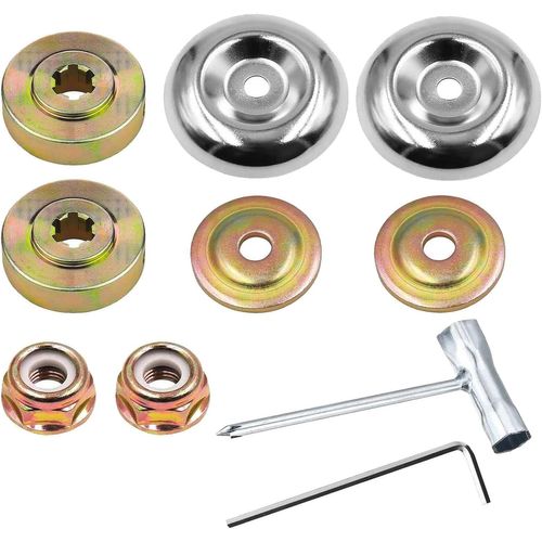 KAL-12Pcs Kit De Ecrou De Débroussailleuse , Rondelles Metal De Debroussailleuse, Pieces Détachées Pour Debroussailleuse, Kit Fixations Remplacement Pour Jardin Tondeuse À Gazon