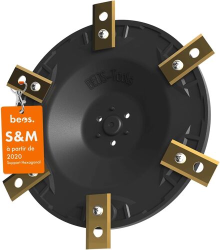 MEVRONISSHOP-beos Disque à lames Tuning pour 6x lames - Disque à lames renforcé de fibres de verre pour tondeuses-robots Worx Landroid S&M (à partir de 2020) & Vision M600, Landxcape, Ferrex¿