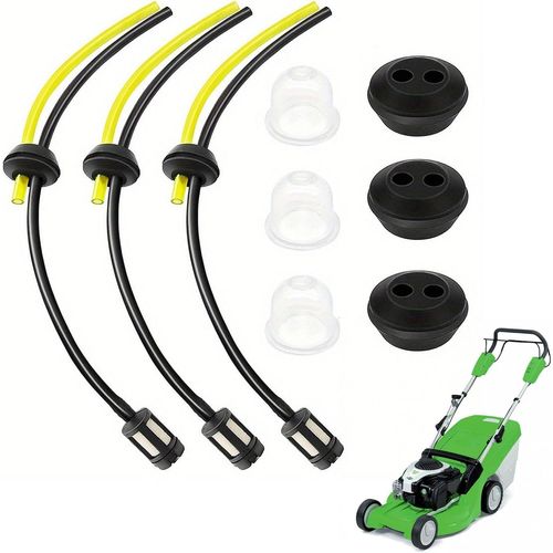 KAL-Tuyaux D'Essence Avec Filtre, Universel Filtre À Essence Kit,Tuyau De Carburant Pour Débroussailleuse, Durites D'Essence De Tondeuses Avec Poire D Amorçage, Pour Le Jardinage Et L'Agriculture