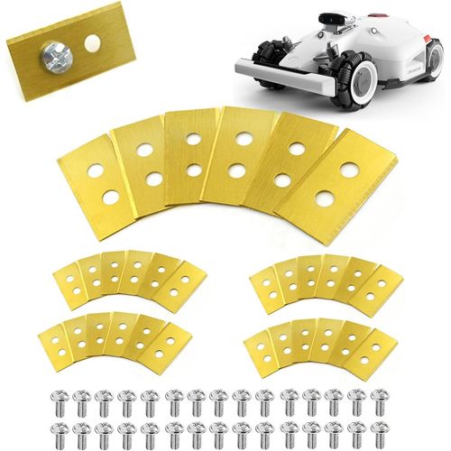 KAL-Lames De Rechange, 30 Pièces Lames Pour Tondeuses Robotisées, Compatibles Avec Toutes Les Séries De Tondeuses Robotisées Mammotion Luba Et Yuka, Lames De Rechange - Longlife - Double Trou - Incas