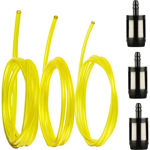 ChenQuanSarl-Durite Essence Debroussailleuse Tondeuse Tuyau Pour Carburant Set Avec 3 Filtre Essence Piece Detachee Debroussailleuse Tronçonneuse 3 Pièce Durite Huile 2 X 3,5 Mm/2,5 X 5 Mm/3 X 5 Mm (