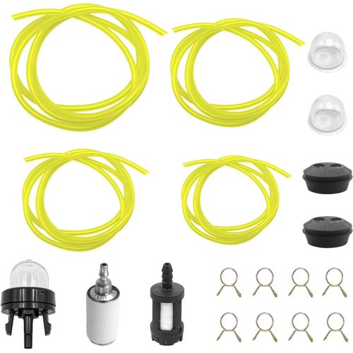 Kit Durite Essence Debroussailleuse,Universel Filtre à Essence Kit,Lot de 4 Tuyaux de Carburant Universels,Durite Essence 2mm 2.5mm 3mm pour Debroussailleuse Tondeuse,Souffleur Tronçonneuse