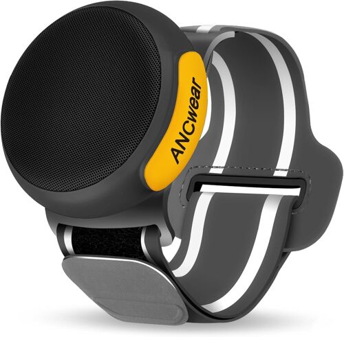 Enceinte Bluetooth Portable Multifonction à Porter (Poignet, Clip Vêtements, Accrocher), Microphone Intégré, Étanche IPX6, Idéale pour Course à Pied, Randonnée et Sports en Plein Air