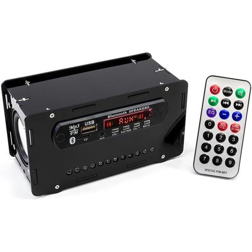 Haut-Parleur Électronique Bluetooth Avec Radio Fm - Kit De Soudure À Faire Soi-Même - Lecteur De Musique Avec Contrôle Sonore Coloré - Lumières Led Et Coque - Amplificateur D'Écran Numérique Pour La
