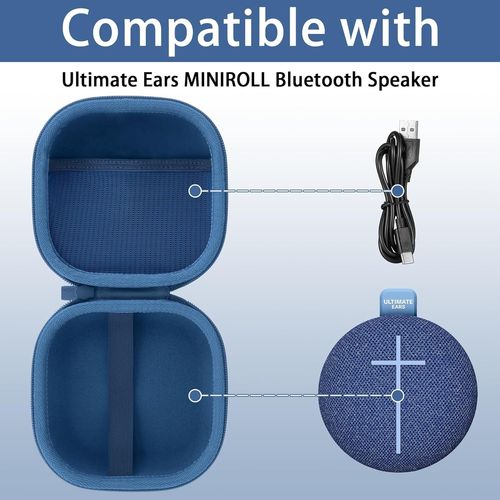 Dur Étui de Voyage Rigide Housse Cas Coque pour Ultimate Ears MINIROLL Ultra Enceinte Bluetooth sans Fil Portable(boîte Seule,Case Only)