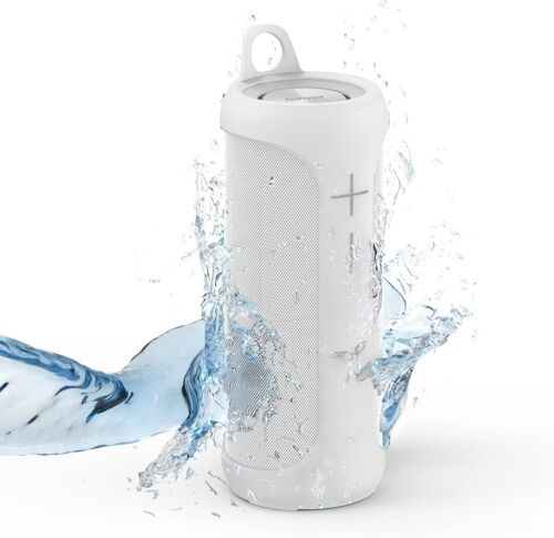 Enceinte Bluetooth Portable 2 En 1, Etanche, 30 W (Haut-Parleurs Flottants Separable En 2X15W, Waterproof Ip67, Enceintes Sans Fil, Autonomie 10 H, Tws, Usb-C) Blanc