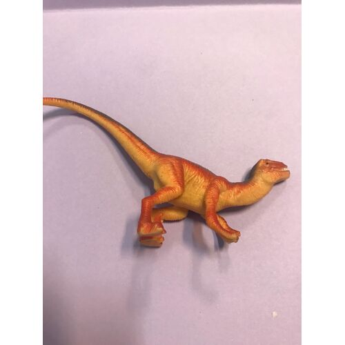 Figurine Animal Préhistorique - Dinosaure Velociraptor - 1997 - Plastique Dur 12x6 Cm
