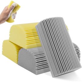 Damp Duster,4pcs Éponges de Nettoyage Humide,Eponge Magique de Nettoyage Lavable,Éponges à Poussière ,Plumeau Absorbant Rince Facilement Éponge pour Cuisine Salon Meubles.[Y84]