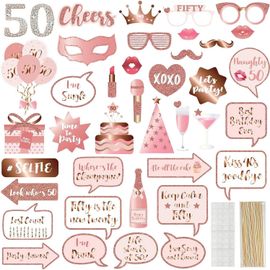 Accessoires De Photomaton Pour 16e Anniversaire, Rose Vif